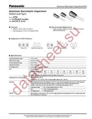 ECA-0JFQ101 datasheet  